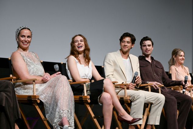 NEW YORK, NEW YORK - JUNE 08: (L-R) Carley Fortune, Sadie Soverall, Matt Cornett, Michael Bradway and Elisha Cuthbert attend the "Every Year After" Tribeca Premiere on June 08, 2026 in New York City. (Photo by Slaven Vlasic/Getty Images for Prime Video)