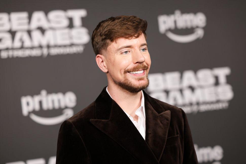 Jimmy Donaldson, aka MrBeast, attends the premiere of Amazon Prime Video's "Beast Games" season 2 at Academy Museum of Motion Pictures on January 06, 2026 in Los Angeles, California. 