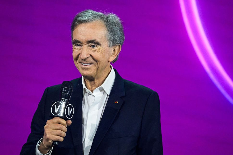Bernard Arnault delivers a speech during the opening ceremony at the VivaTech technology startups and innovation fair at the Paris Expo Porte de Versailles, in Paris on June 17, 2026. 